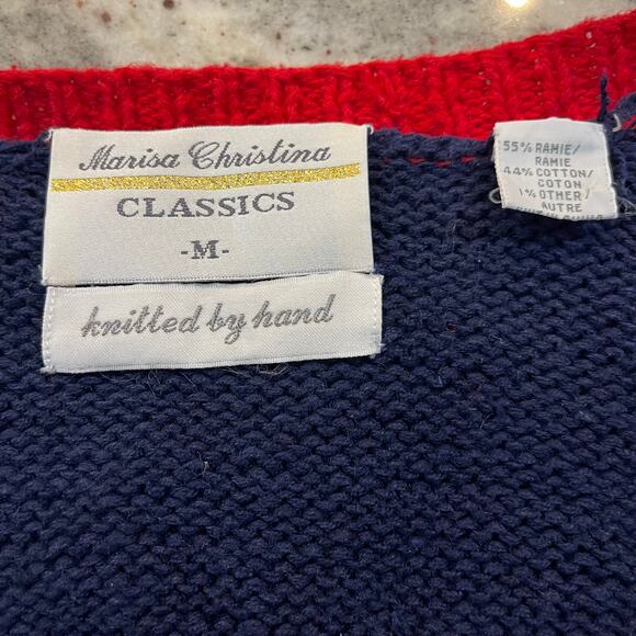 Nautical Sweater Vest Vintage Medium - Picture 3 of 3